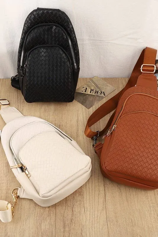 Braided Weave Crossbody Bag