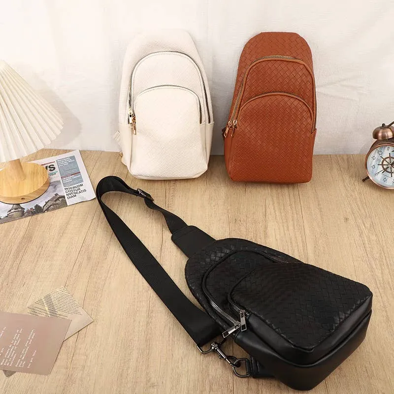 Braided Weave Crossbody Bag