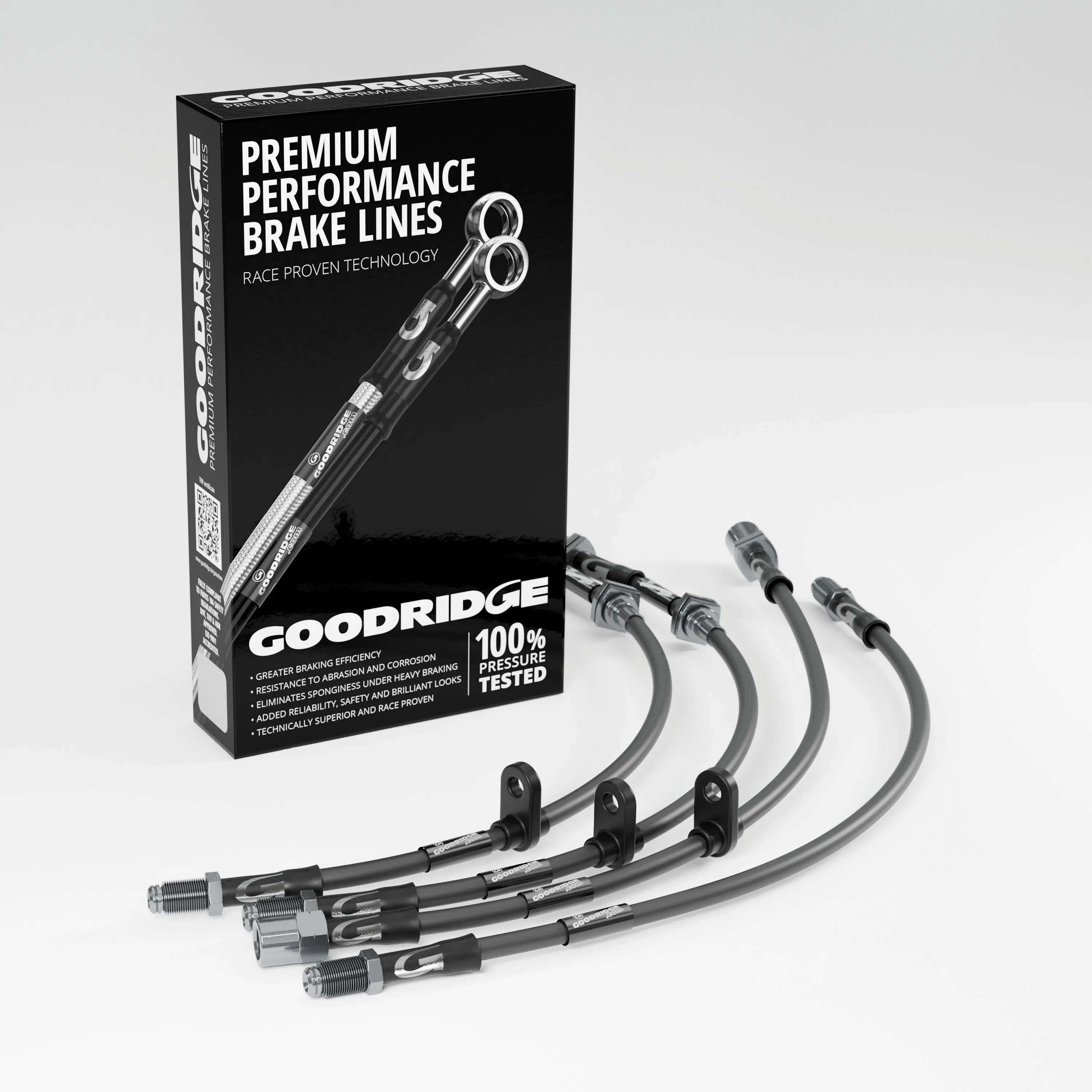 BRAKE HOSE KIT FOR SUBARU IMPREZA TURBO - AFTERMARKET BREMBO CONVERSION 1993-2000