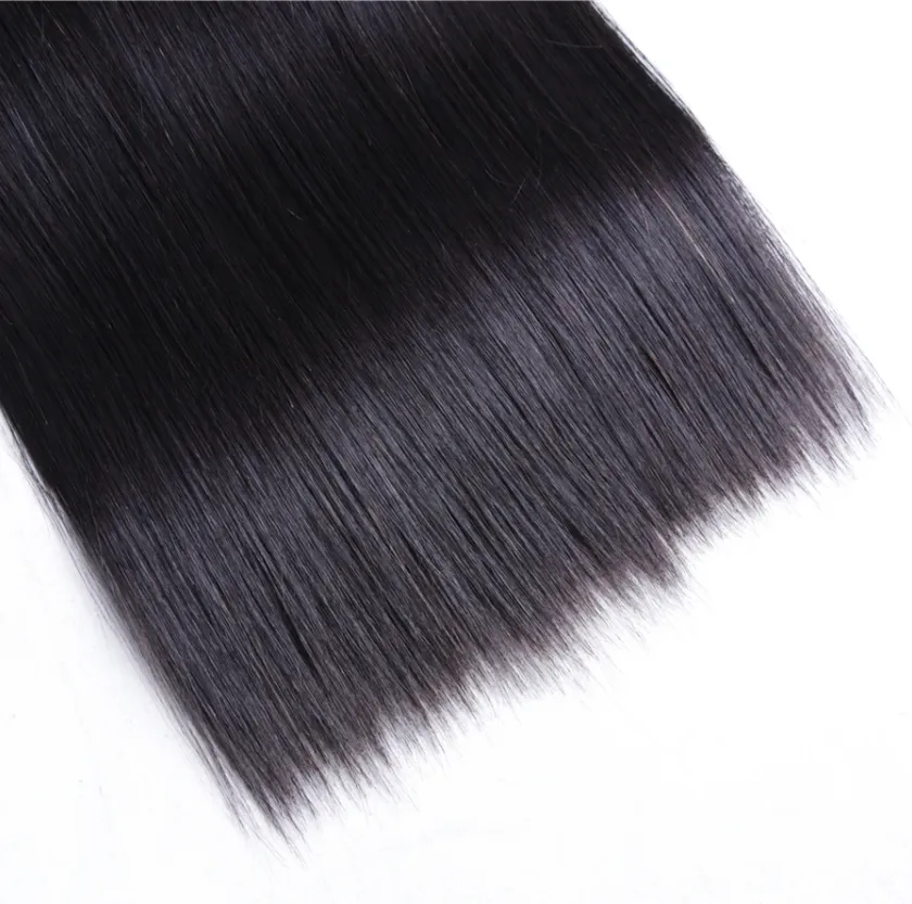 Brazilian Straight Bundles With 5×5 Closure 10A Grade 100% Human Remy Hair MYLOCKME