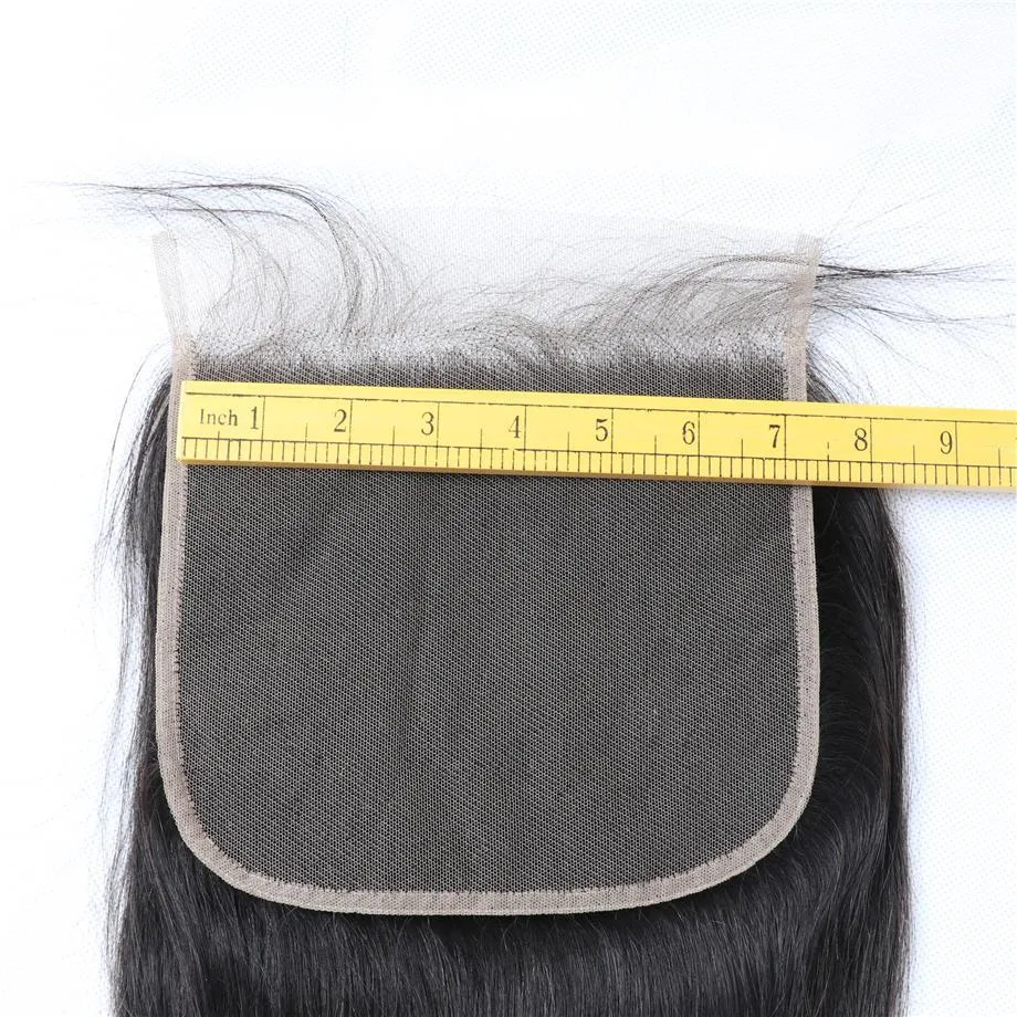 Brazilian Straight Bundles With 7×7 Closure 10A Grade 100% Human Remy Hair MYLOCKME