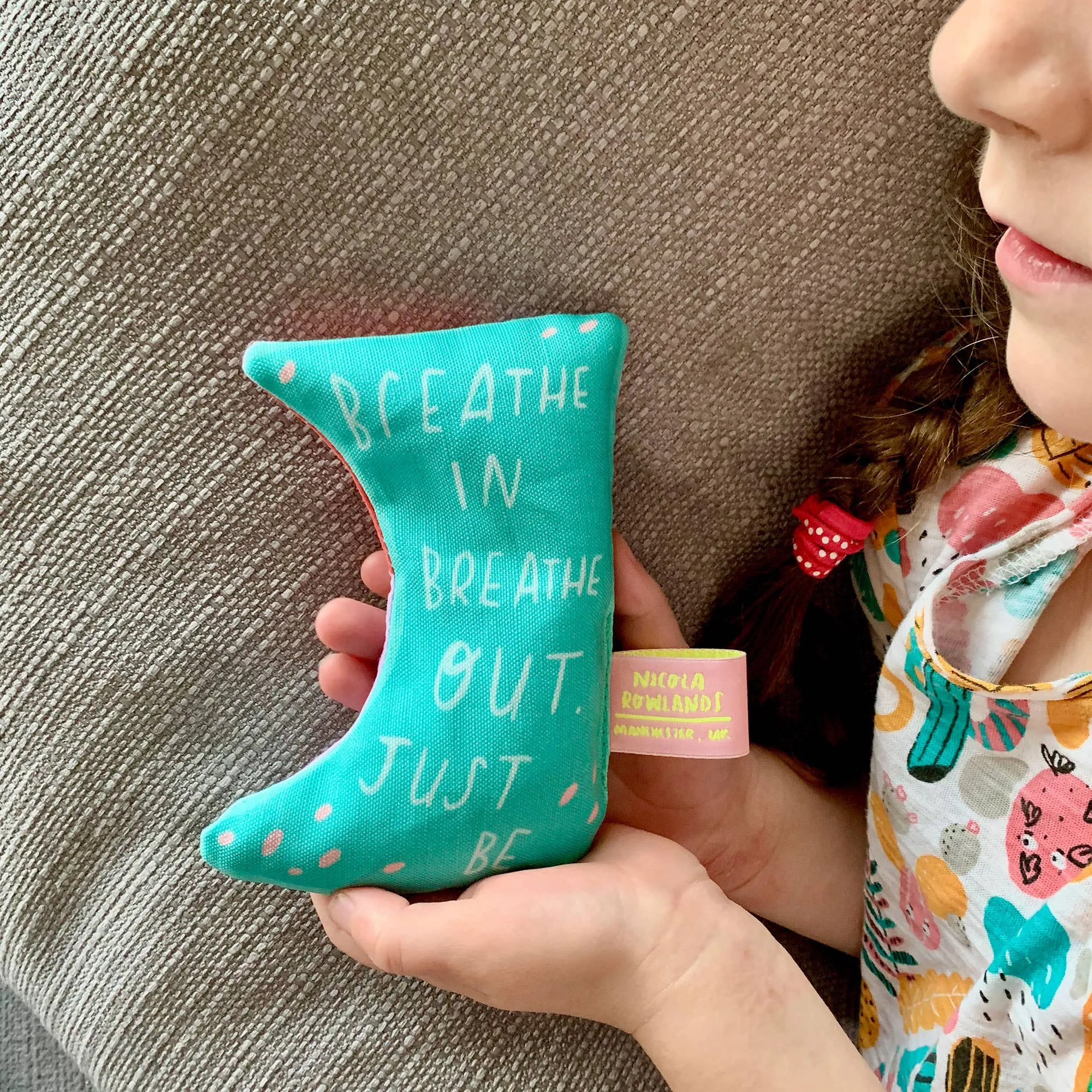 Breathe In & Out Sensory palm bag by Nicola Rowlands