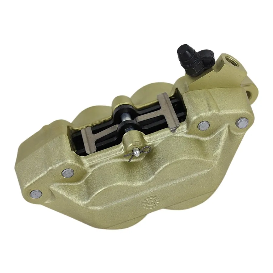 Brembo P4 Axial Brake Caliper Left Side Gold 4 Piston