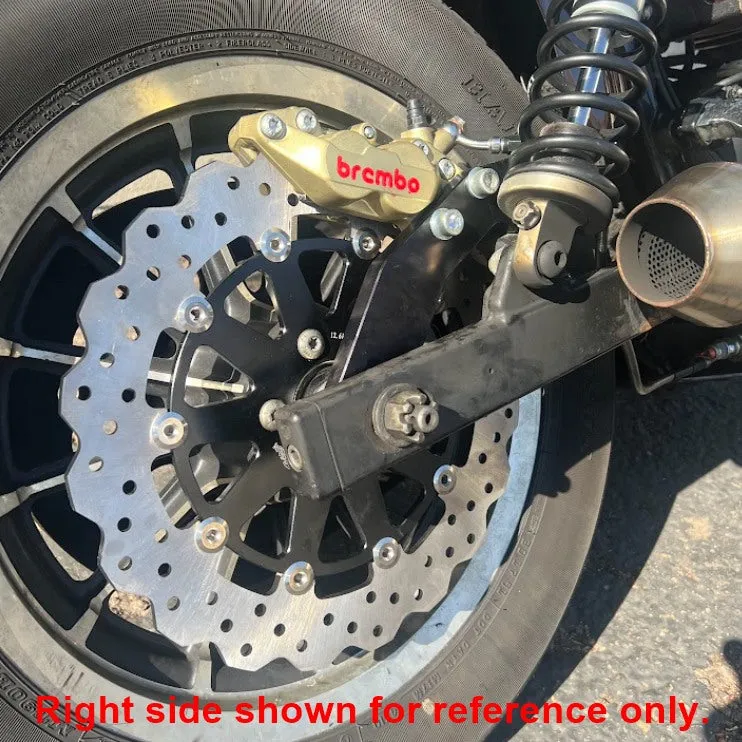 Brembo P4 Axial Brake Caliper Left Side Gold 4 Piston