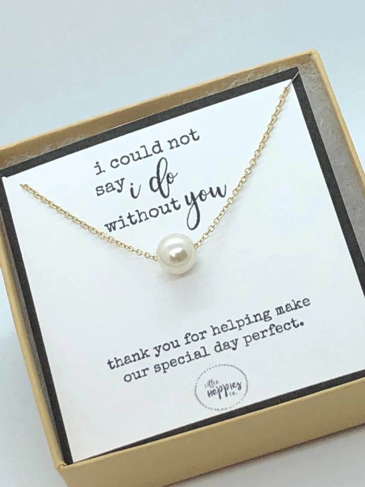 Bridesmaid proposal, bridesmaids gifts, bridesmaid necklace, wedding party gift, I couldn&#39;t say I do without you, gift set for bridesmaid