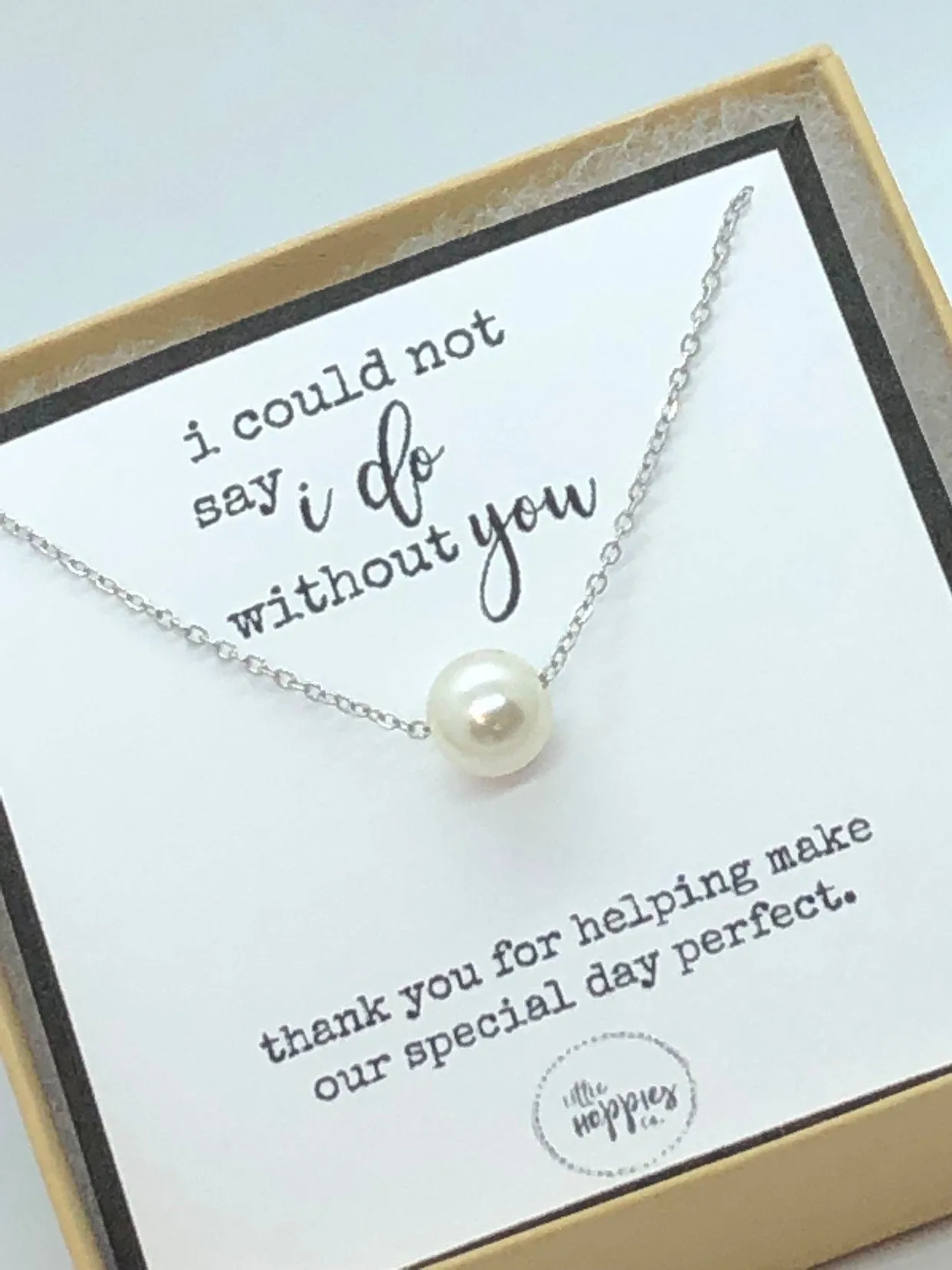 Bridesmaid proposal, bridesmaids gifts, bridesmaid necklace, wedding party gift, I couldn&#39;t say I do without you, gift set for bridesmaid
