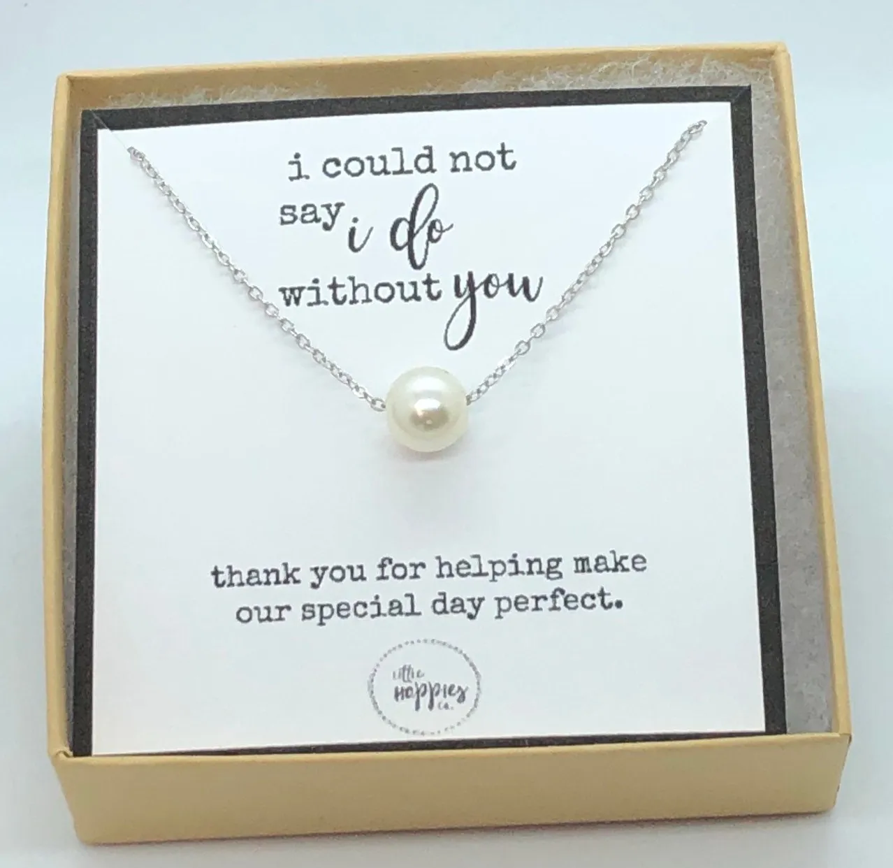 Bridesmaid proposal, bridesmaids gifts, bridesmaid necklace, wedding party gift, I couldn&#39;t say I do without you, gift set for bridesmaid