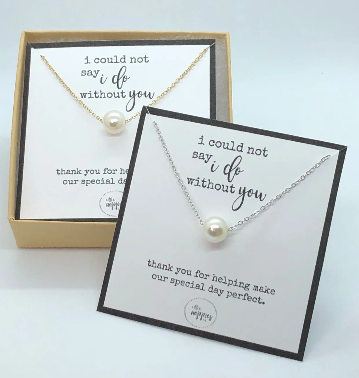 Bridesmaid proposal, bridesmaids gifts, bridesmaid necklace, wedding party gift, I couldn&#39;t say I do without you, gift set for bridesmaid