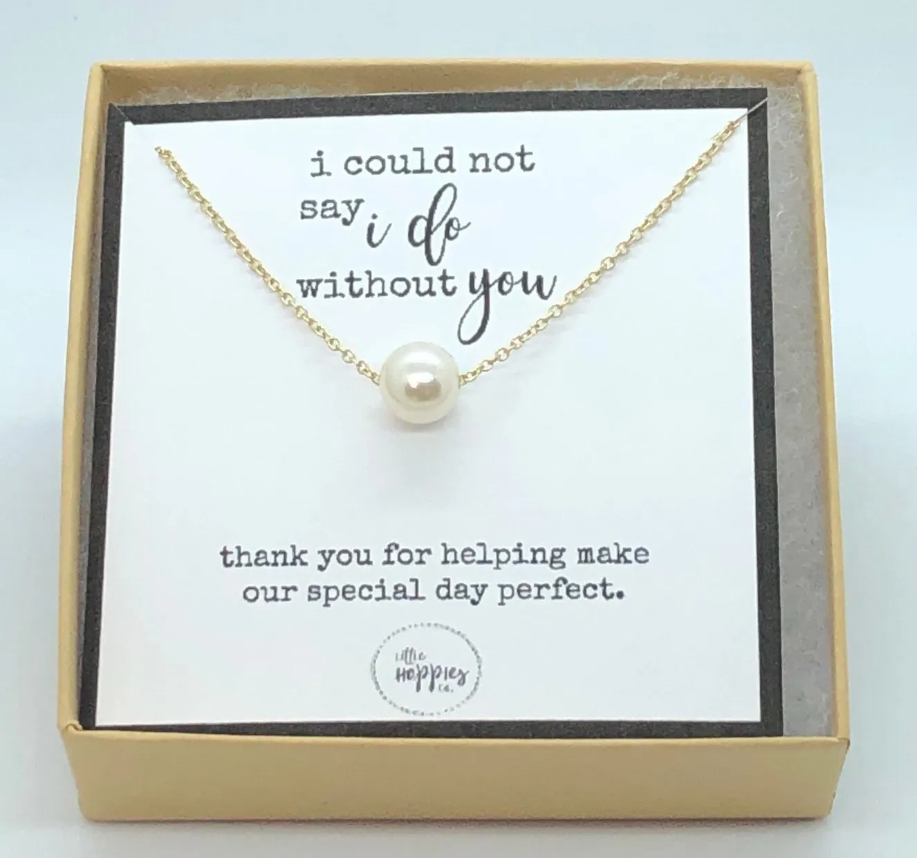 Bridesmaid proposal, bridesmaids gifts, bridesmaid necklace, wedding party gift, I couldn&#39;t say I do without you, gift set for bridesmaid