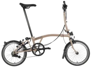 Brompton C Line H6L Black Edition Folding Bike - Dune Sand