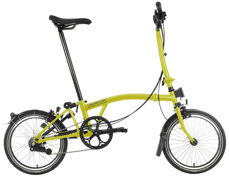 Brompton C Line H6L Black Edition Folding Bike - Yuzu Lime