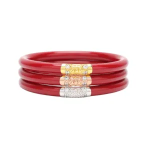 BuDhaGirl Three Kings Bangles Medium- Red