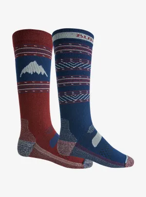 Burton Performance Lightweight Two Pack Socks Mens Dress Blue / Mulled Berry