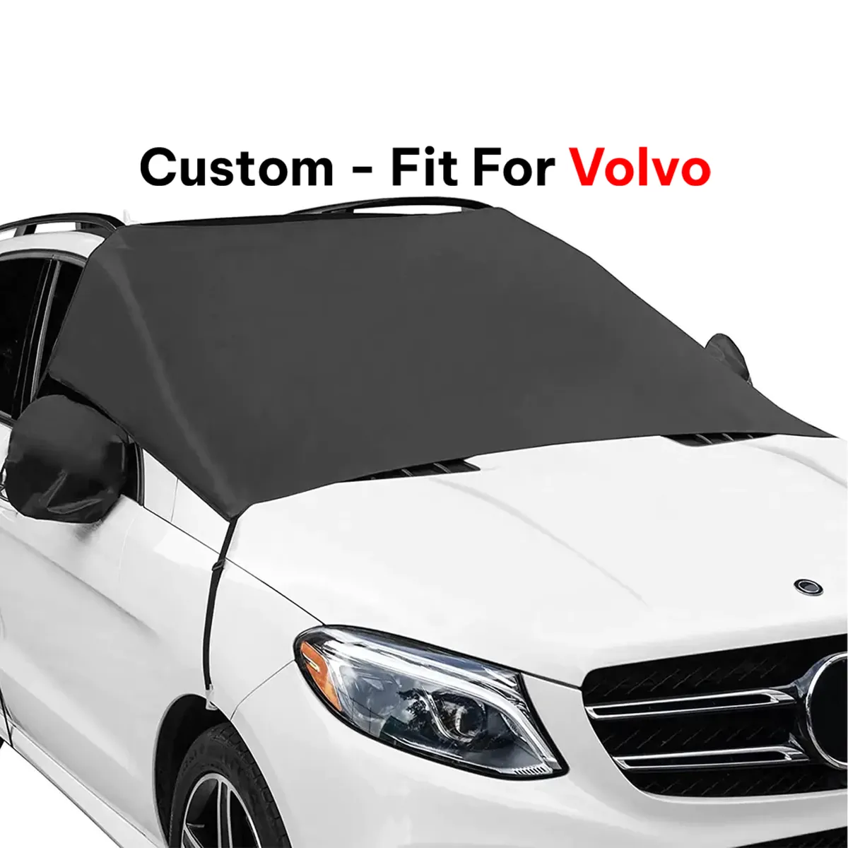 Car Windshield Snow Cover, Custom-Fit For Car, Large Windshield Cover for Ice and Snow Frost with Removable Mirror Cover Protector, Wiper Front Window Protects Windproof UV Sunshade Cover WAOV235