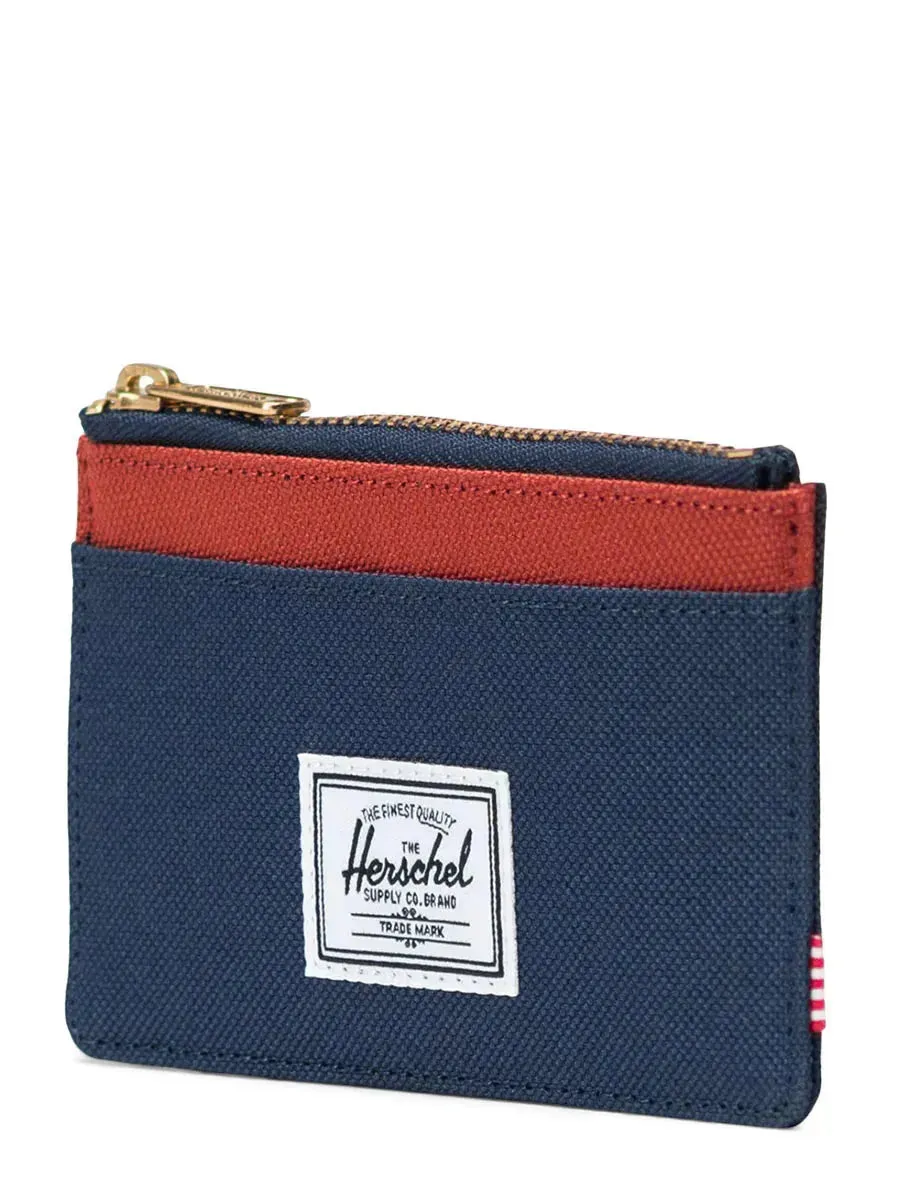 Cartera HERCHEL Oscar Black Iris Red Ochre Twill