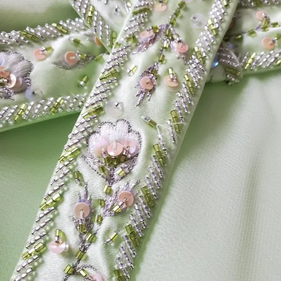 Cassandra Stone Lime Green Strapless Formal Gown Prom Dress