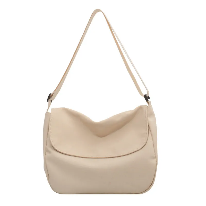 Casual Large Capacity Flap Shoulder Bag, Simple Solid Color Crossbody Bag, Perfect Messenger Bag For Daily Commuting