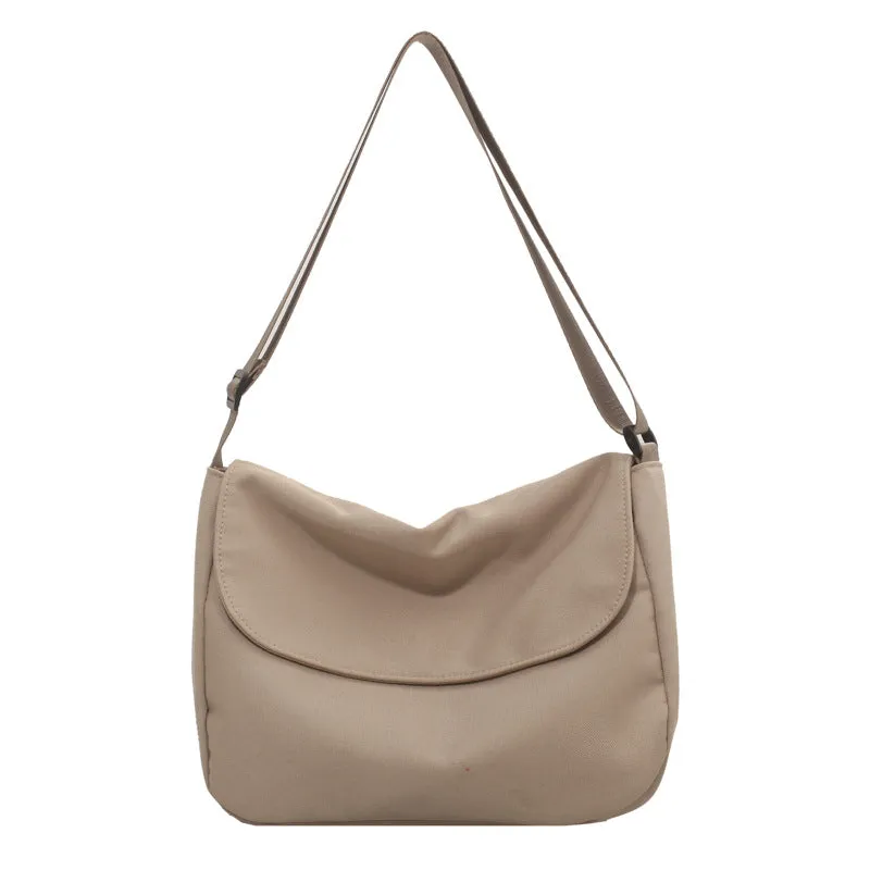Casual Large Capacity Flap Shoulder Bag, Simple Solid Color Crossbody Bag, Perfect Messenger Bag For Daily Commuting