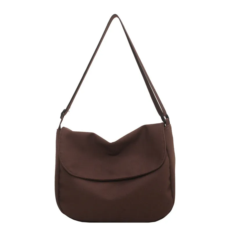 Casual Large Capacity Flap Shoulder Bag, Simple Solid Color Crossbody Bag, Perfect Messenger Bag For Daily Commuting