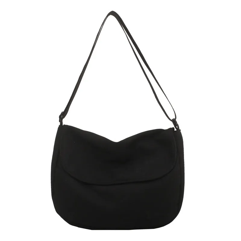 Casual Large Capacity Flap Shoulder Bag, Simple Solid Color Crossbody Bag, Perfect Messenger Bag For Daily Commuting