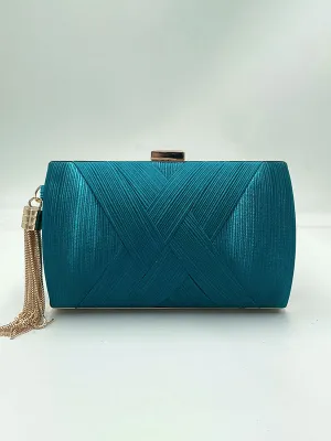 Chains Contrast Color Tasseled Banquet Handbags