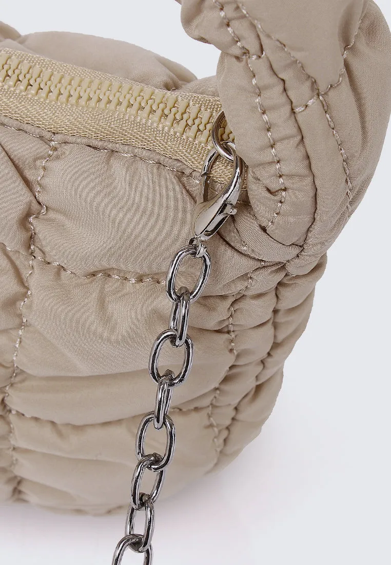 Cloe Mini Quilted Crossbody (Khaki)