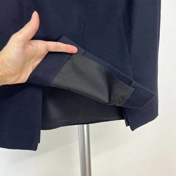 Club Monaco Navy Wool Blend Lined Pencil Skirt Sz 6