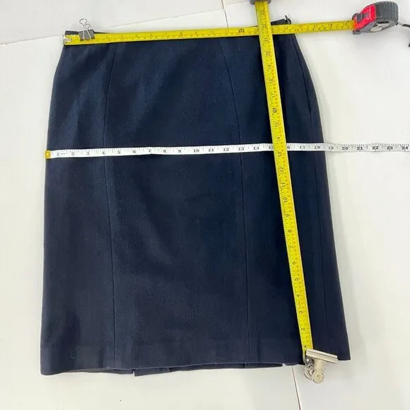 Club Monaco Navy Wool Blend Lined Pencil Skirt Sz 6