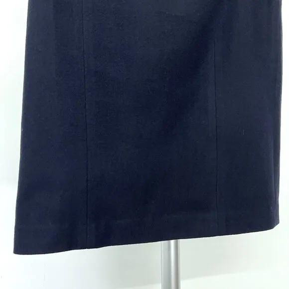 Club Monaco Navy Wool Blend Lined Pencil Skirt Sz 6