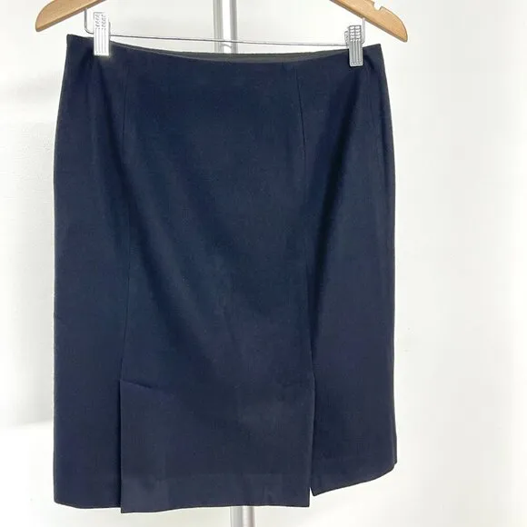 Club Monaco Navy Wool Blend Lined Pencil Skirt Sz 6