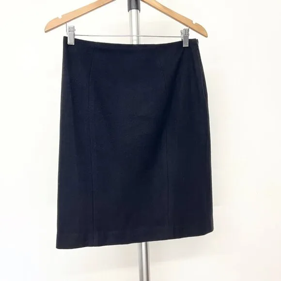 Club Monaco Navy Wool Blend Lined Pencil Skirt Sz 6