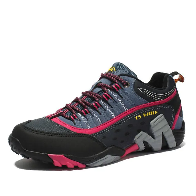 Couple Outdoor Hiking Shoes Men Waterproof Breathable Hunting Trekking Shoes Brand Genuine Leather Sport Climbing Sneakers
