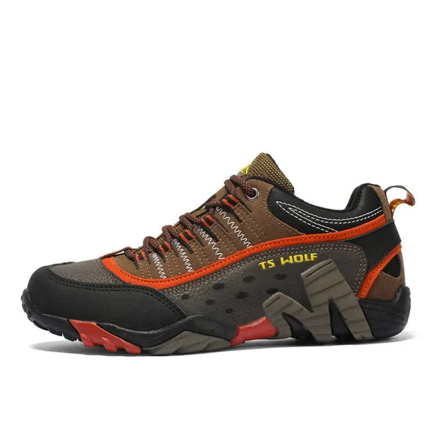 Couple Outdoor Hiking Shoes Men Waterproof Breathable Hunting Trekking Shoes Brand Genuine Leather Sport Climbing Sneakers