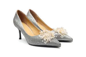 Crystal Embellished  Detailing Heels
