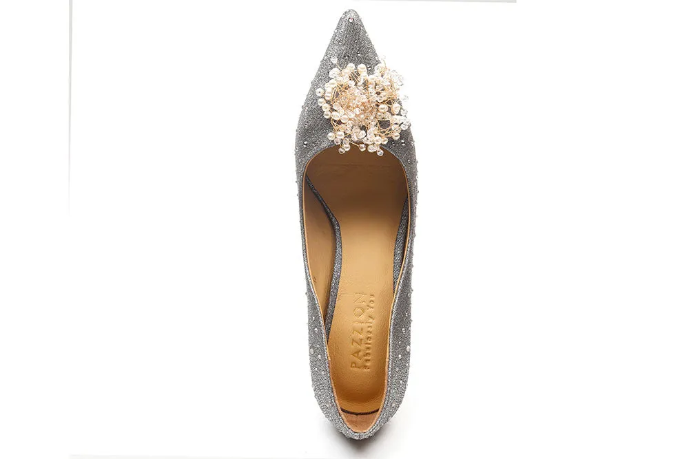 Crystal Embellished  Detailing Heels
