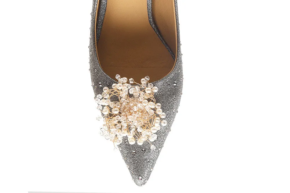 Crystal Embellished  Detailing Heels