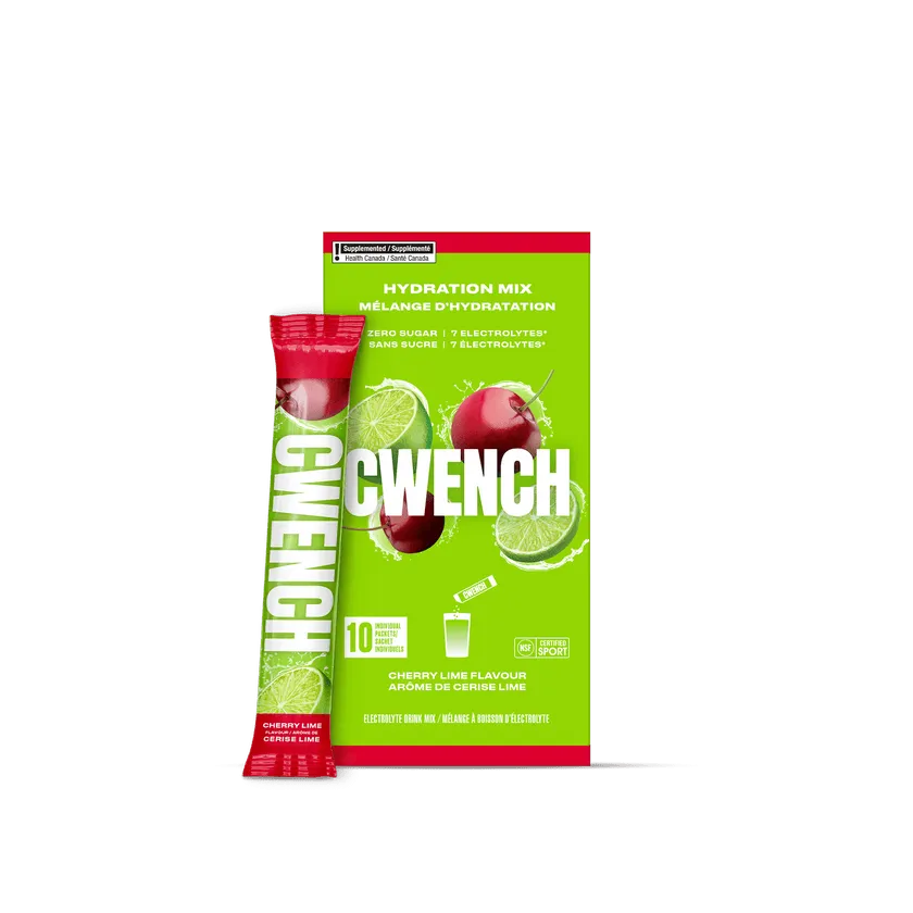 Cwench Hydration Mix 10 Serving Box Cherry Lime