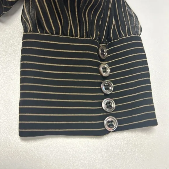 Diane von Furstenberg 'Arabella' Pinstripe Silk Dress Sz 8 Professional Timeless