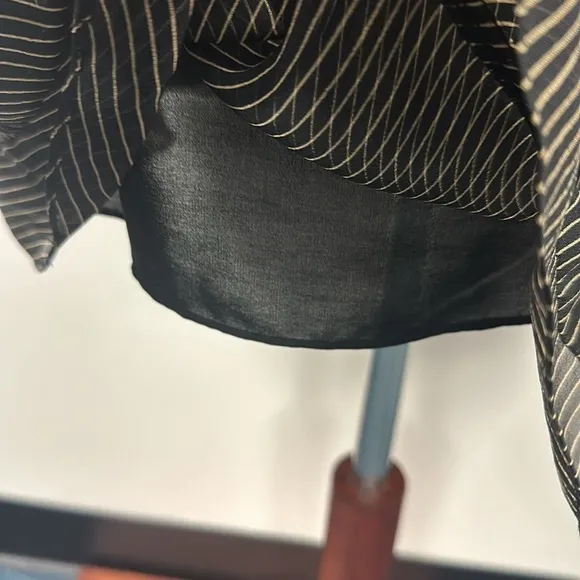 Diane von Furstenberg 'Arabella' Pinstripe Silk Dress Sz 8 Professional Timeless