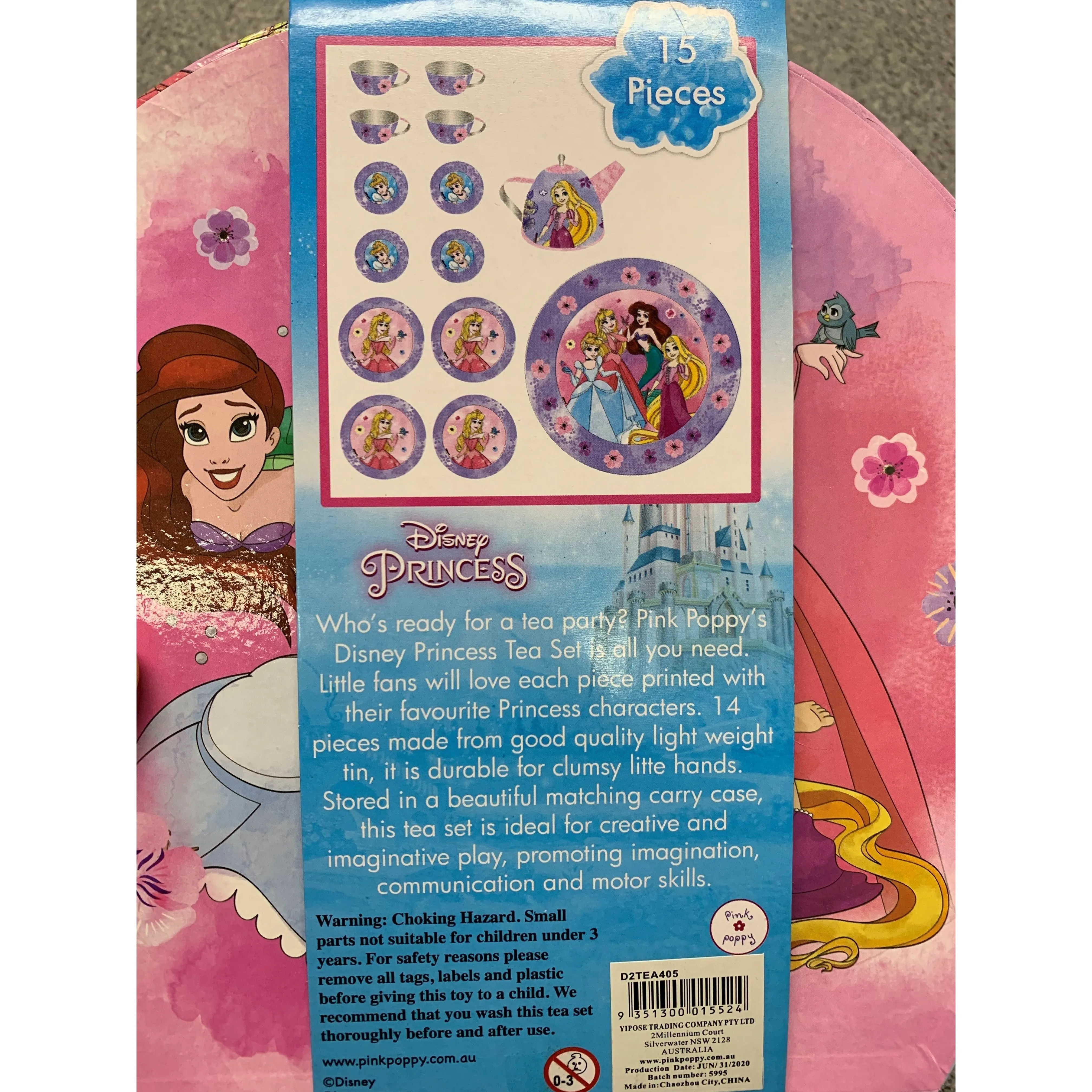 Disney Princess Tea Set in Carry Case