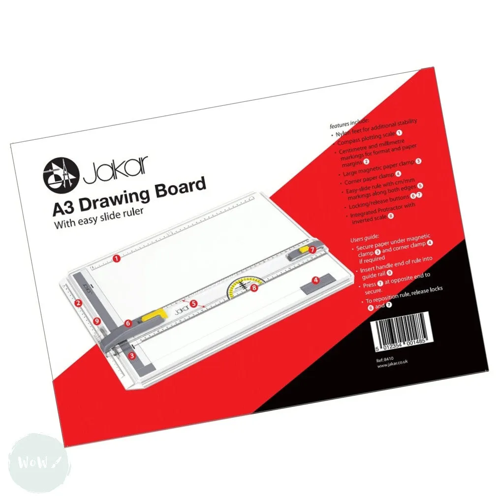 Drawing Boards- A3 Plastic Technical Drawing board with sliding rule