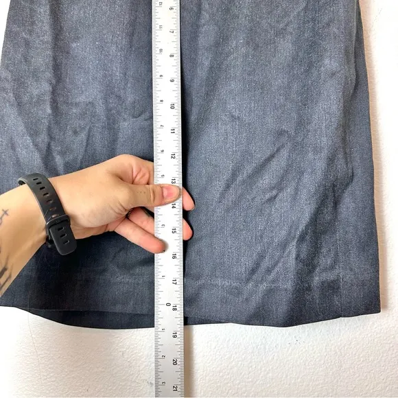 ESCADA Gray Wool Silk Blend Straight Skirt sz M