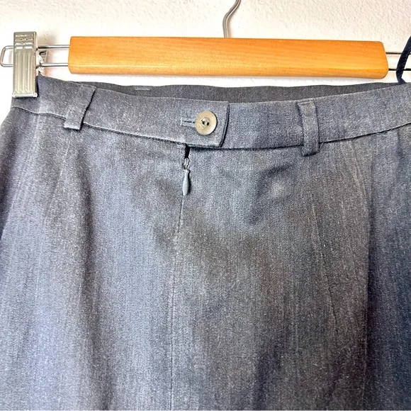 ESCADA Gray Wool Silk Blend Straight Skirt sz M