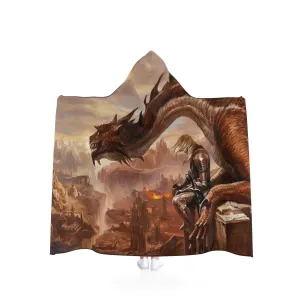 Fantasy Dragon Warrior Hooded Blanket