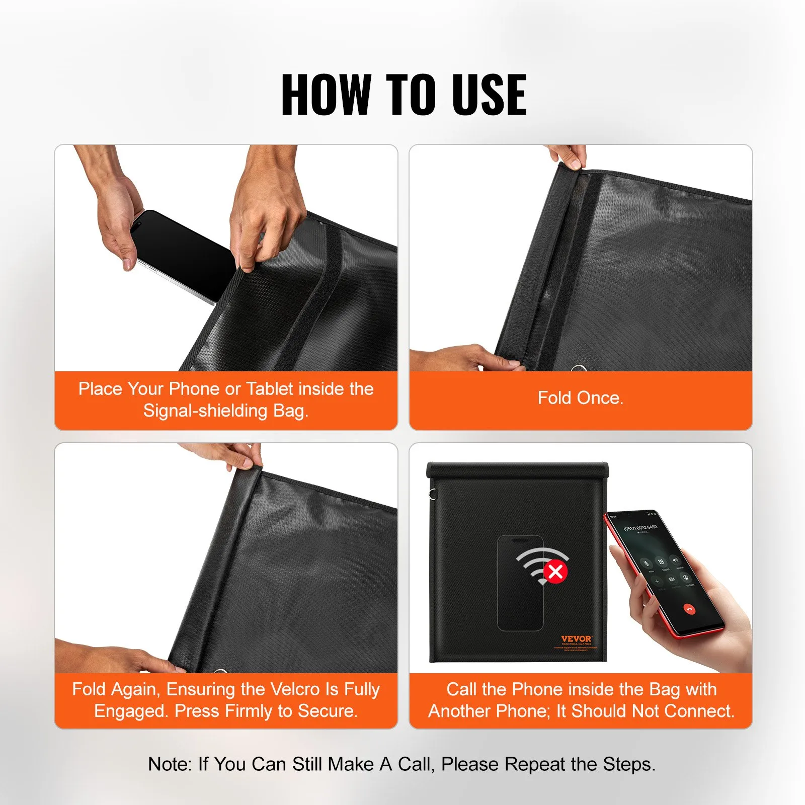 Faraday Bag 4 Pack Signal Blocking Holder for Laptop Tablet Phone & Radio