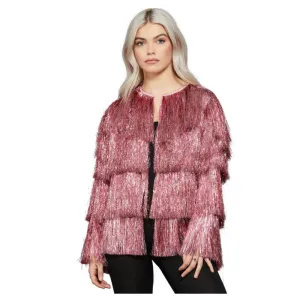 Fever Pink Tinsel Festival Jacket