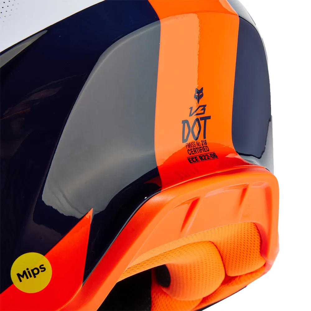 FOX V3 REVISE HELMET MIPS CE [NAVY/ORANGE]