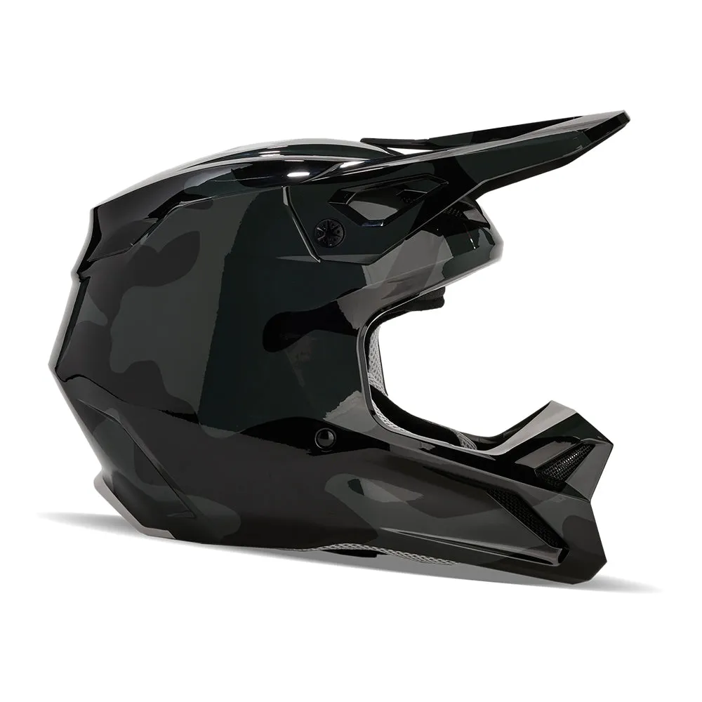 FOX YOUTH V1 BNKR HELMET [BLACK CAMO]