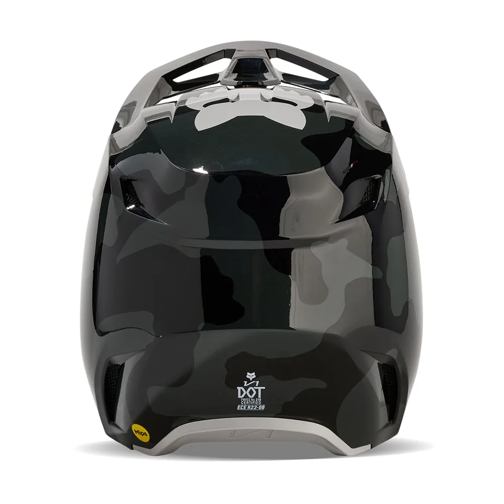 FOX YOUTH V1 BNKR HELMET [BLACK CAMO]