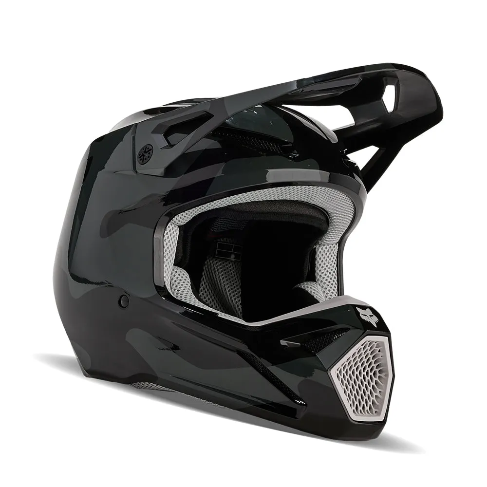 FOX YOUTH V1 BNKR HELMET [BLACK CAMO]